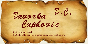 Davorka Čupković vizit kartica